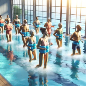 Aquajogging verschiedener Altersklasse